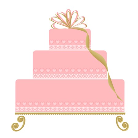 Pink Special Occasion Cakeのイラスト素材