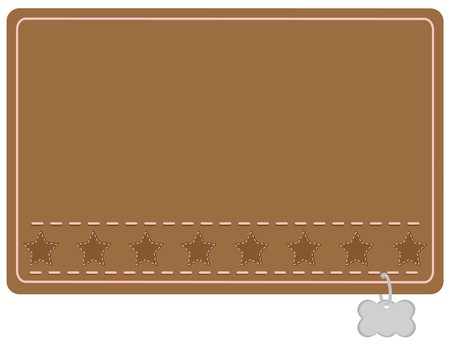 Western "Cowboy" Style Dog Collar Name Labelのイラスト素材