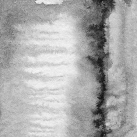 Abstract ink spots hand drawn illustration. Minimalistic hand drawn black and white painting. Watercolor illustration texture for card, background, poster, banner. Hand drawn watercolor spots, drops.の写真素材