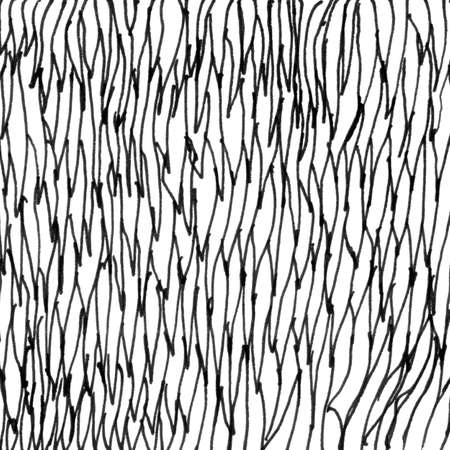 Fish scales ink texture. Abstract black and white hand drawn illustration, vintage background. Mermaid pattern, grunge old paper texture, textile design. Cartoon fish scales Line art wallpaper design.の写真素材