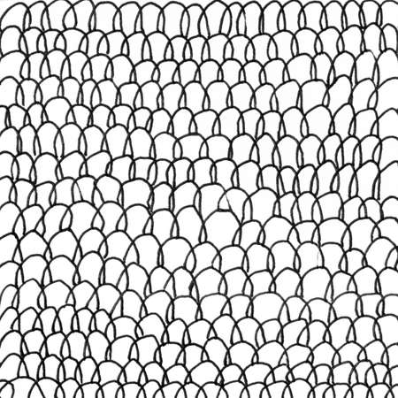 Mesh net ink texture background. Vintage black and white illustration with mesh. Geometric abstract decorative pattern. Grunge ink drawing, modern paper art black texture mockup on white backdrop.の写真素材