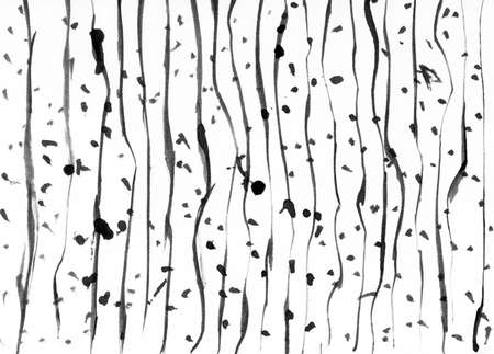 Strokes dots ink texture background. Vintage black and white illustration strokes. Geometric abstract decorative pattern. Grunge ink drawing, modern paper art black texture mockup on white backdrop.の写真素材