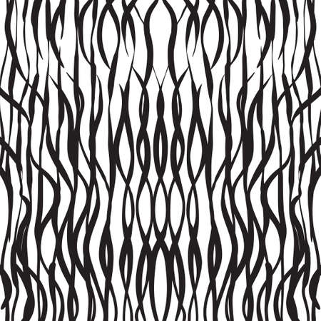 Abstract wavy lines texture. Hand drawn minimalistic vector illustration. Black ink abstract paint splash, calligraphy pen and ink, paint brush backgrounds, abstract line, hand drawn vertical stripes.のイラスト素材