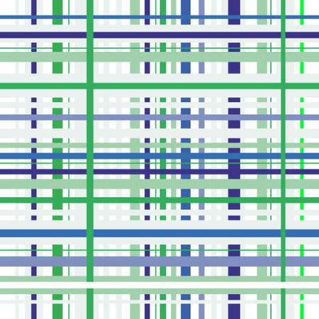 Checkered plaid vector background. Blue and green tartan, plaid seamless pattern, checked towel, geometrical abstract plaids, fashion tartan, vector plaid pattern fabric, plaid picnic background.のイラスト素材
