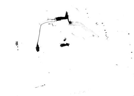 Abstract ink spots hand drawn illustration. Minimalistic hand drawn black and white painting. Watercolor illustration texture for card, background, poster, banner. Hand drawn watercolor spots, drops.の写真素材