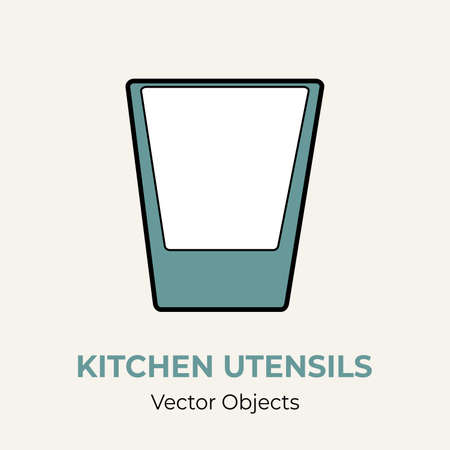 Shot glass simple form vector illustration. Vector line illustration isolate  icon bar menu banner flayer. Glassware  white silhouette small shot glass strong alcohol drinks isolate backgroundのイラスト素材