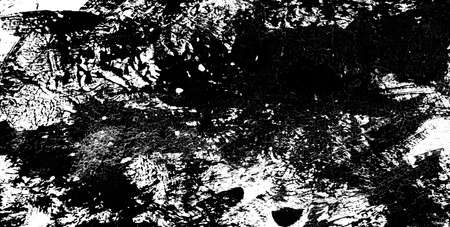 Abstract contemporary art paint illustration. Artistic drawing art. Painted hand drawn background, conceptual dry brush art in black and white colors. Long banner, contrast abstract texture.の写真素材