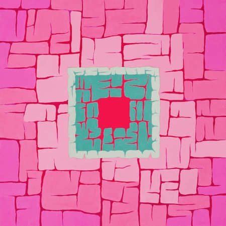 Abstract background with stone texture. Hand drawn illustration with bricks background pattern, stone texture for card, postcard, poster, backdrop, banner. Concept illustration.の写真素材