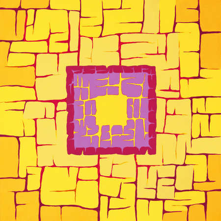 Abstract background with stone texture. Hand drawn illustration with bricks background pattern, stone texture for card, postcard, poster, backdrop, banner. Concept illustration.の写真素材