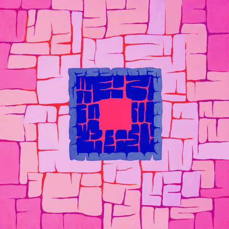 Abstract background with stone texture. Hand drawn illustration with bricks background pattern, stone texture for card, postcard, poster, backdrop, banner. Concept illustration.の写真素材