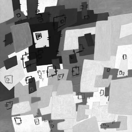 Abstract illustration fabric texture, contemporary art. Ethnic background with patches. Colorful grungy boho. Hand drawn illustration with ethnic patchwork for card, poster, backdrop, fabric print.の写真素材