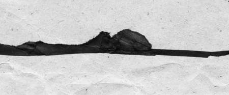 Abstract landscape, black and white minimalist art illustration. Contrast achromatic craft paper applique with lines. Black white minimalist abstract collage. Landscape for postcard, poster, banner.の写真素材