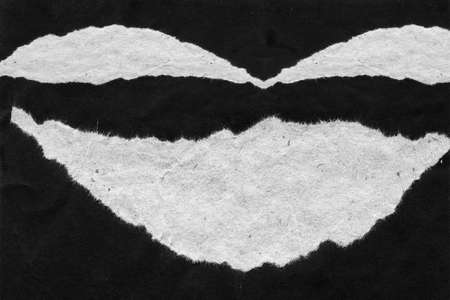 Abstract landscape, black and white minimalist art illustration. Contrast achromatic craft paper applique with lines. Black white minimalist abstract collage. Landscape for postcard, poster, banner.の写真素材