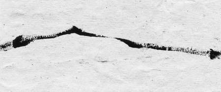 Abstract landscape, black and white minimalist art illustration. Contrast achromatic craft paper applique with lines. Black white minimalist abstract collage. Landscape for postcard, poster, banner.の写真素材