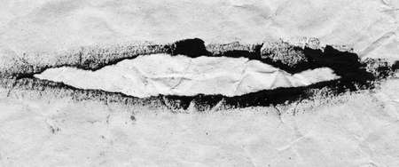 Abstract landscape, black and white minimalist art illustration. Contrast achromatic craft paper applique with lines. Black white minimalist abstract collage. Landscape for postcard, poster, banner.の写真素材