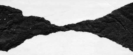 Abstract landscape, black and white minimalist art illustration. Contrast achromatic craft paper applique with lines. Black white minimalist abstract collage. Landscape for postcard, poster, banner.の写真素材