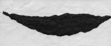 Abstract landscape, black and white minimalist art illustration. Contrast achromatic craft paper applique with lines. Black white minimalist abstract collage. Landscape for postcard, poster, banner.の写真素材