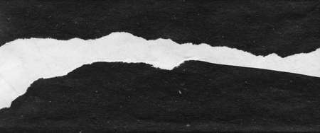 Abstract landscape, black and white minimalist art illustration. Contrast achromatic craft paper applique with lines. Black white minimalist abstract collage. Landscape for postcard, poster, banner.の写真素材