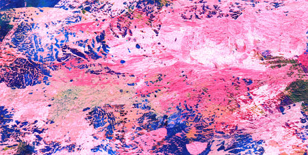 Abstract contemporary art paint illustration. Colorful artistic drawing artの写真素材