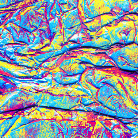 Contemporary abstract art illustration. Wrinkled paper texture paint drops.の写真素材