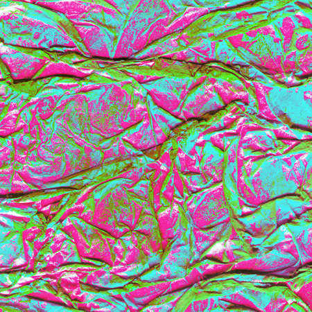 Contemporary abstract art illustration. Wrinkled paper texture paint drops.の写真素材