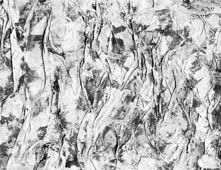 Contemporary abstract art illustration. Wrinkled paper texture paint dropsの写真素材