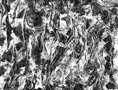 Contemporary abstract art illustration. Wrinkled paper texture paint dropsの写真素材