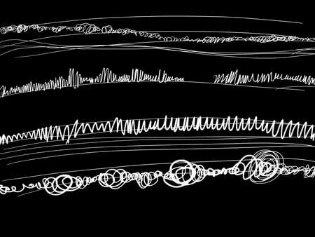 Abstract landscape ink hand drawn illustration. Black and white ink winter landscape with river. Minimalistic hand drawn illustration card background poster banner. Hand drawn watercolor black lines.の写真素材