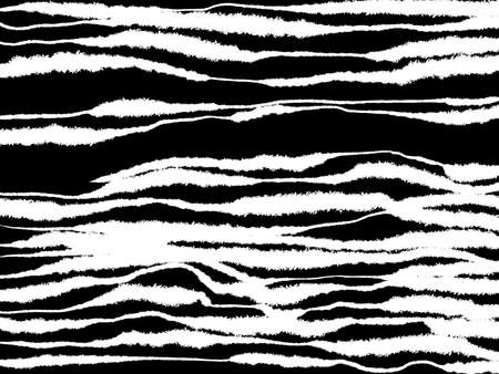 Abstract landscape ink hand drawn illustration. Black and white ink winter landscape with river. Minimalistic hand drawn illustration card background poster banner. Hand drawn watercolor black lines.の写真素材