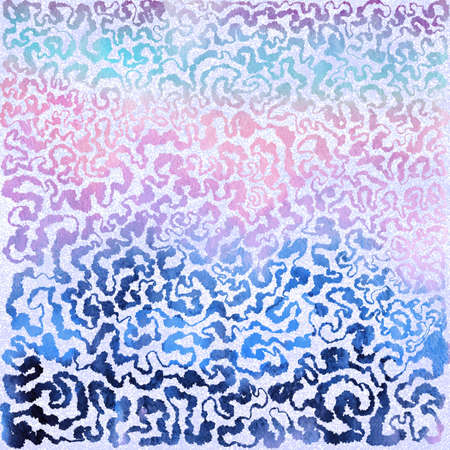 Abstract wavy lines texture. Hand drawn minimalistic lace illustration. Blue pink ink abstract lace pattern, calligraphy pen and ink, paint brush backgrounds, abstract line, hand drawn curve lines.の写真素材