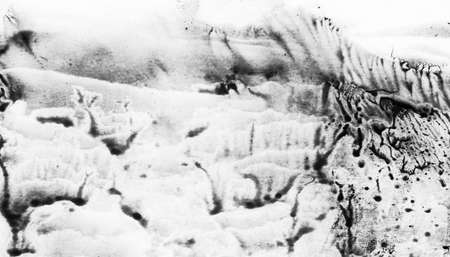 Abstract landscape watercolor hand drawn illustration. Black and white watercolor landscape. Minimalist hand drawn illustration card background poster banner. Hand drawn watercolor black and whiteの写真素材