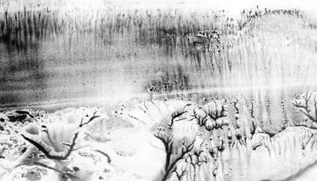 Abstract landscape watercolor hand drawn illustration. Black and white watercolor landscape. Minimalist hand drawn illustration card background poster banner. Hand drawn watercolor black and whiteの写真素材