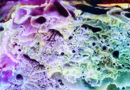 Abstract sky landscape watercolor hand drawn illustration. Bright pink blue colors watercolor landscape. Minimalist hand drawn illustration card background poster banner. Hand drawn watercolorの写真素材