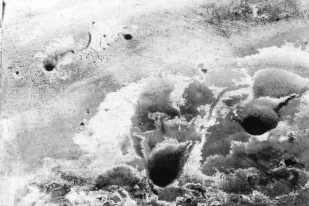 Abstract sky landscape watercolor hand drawn illustration. Black and white watercolor landscape. Minimalist hand drawn illustration card background poster banner. hand drawn watercolor black and whiteの写真素材