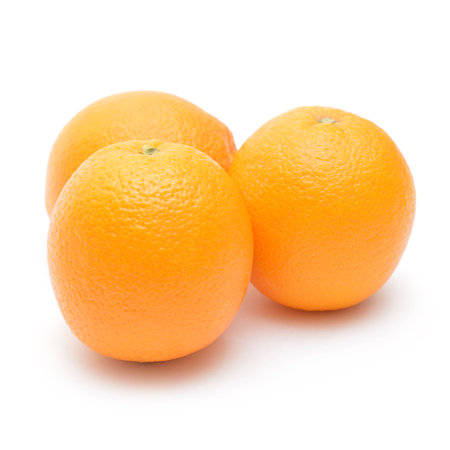Oranges isolated on white backgroundの写真素材