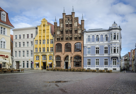 Typical north German town houses Stralsund baltic coastのeditorial素材