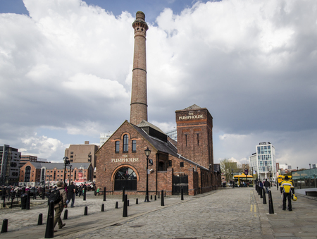 LIVERPOOL UK, MAY 6 2012:  The pump house at Albert Dock built in 1870, Liverpool, UK