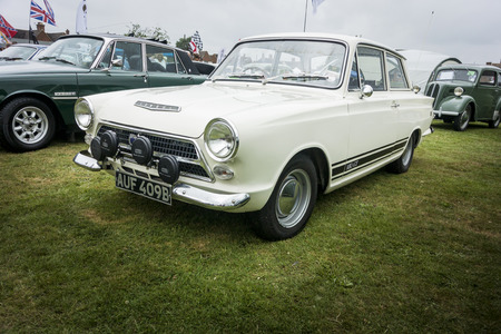 APPLEDORE, KENT, UK, 20TH JULY 2014 - Ford Consul Mark 1 GT, at a classic car showのeditorial素材