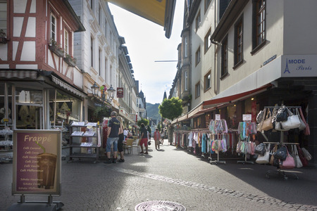 Souvenir shops in Boppard, Germany,   UNESCO World Heritage Siteのeditorial素材