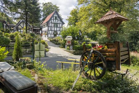 Half timbered building in the grounds of Castle Drachenburg, Germanyのeditorial素材