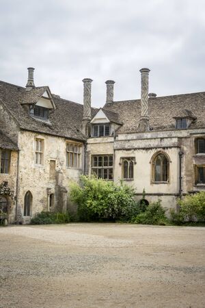 Part of the Tudor courtyard at Lacock Abbey, Wiltshire, UKのeditorial素材