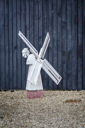 Model of a white smock windmillの写真素材