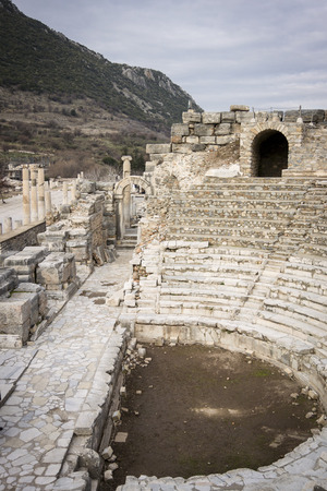 Odeon ampitheatre in the ancient city of Ephesus, Selcuk, Turkeyの写真素材