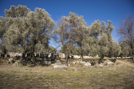 Excavations of the Temple of Hekate in Lagina Ancient City, Yatagan, Mugla, Turkeyの写真素材