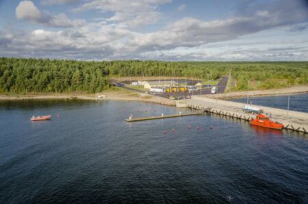 Saaremaa Harbour in the bay of Kudemaのeditorial素材
