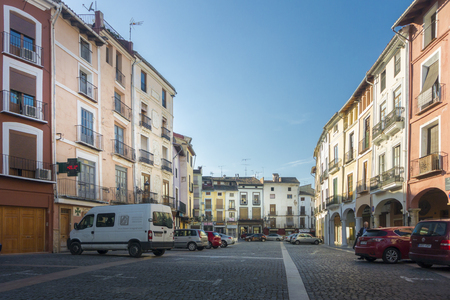 The market square in the ancient city of Xativa (Jativa), Valencia, Spainのeditorial素材
