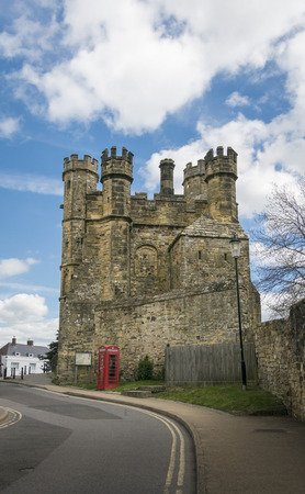 Gatehouse of Battle Abbey in East Sussex, England. This Benedictine abbey was built after the Battle of Hastings.のeditorial素材