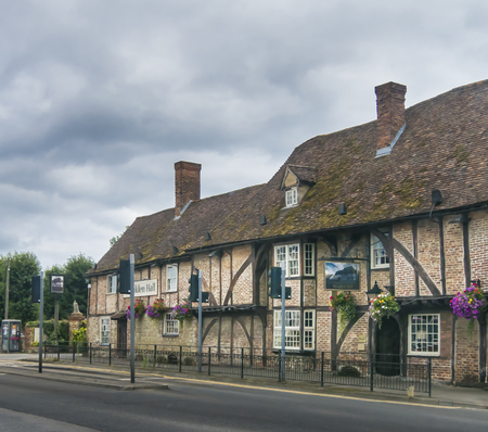 Street view of the Wealden Hall, currently a restaurant in the village of Larkfield, Kent, UKのeditorial素材