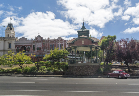 The Edwardian Titanic Memorial Bandstand for the musicians lost in the SS Titanic disaster, Ballarat, Victoria, Australiaのeditorial素材