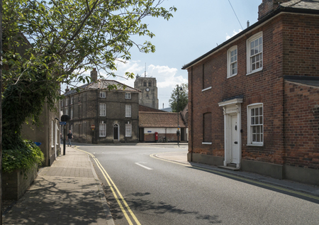Historic buildings in Smallgate in the market town of Beccles, Suffolk, England
